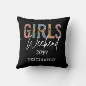 女子会 旅行 チーター柄 女子旅 週末 クッション (裏面)