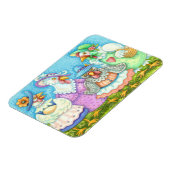 女子会　田舎の愉快な友達たち　ユーモア マグネット (左側)