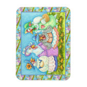 女子会　田舎の羽根のある友達　ユーモア マグネット (縦)