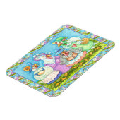 女子会　田舎の鳥の仲間たち　ユーモア マグネット (左側)