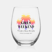 女子会 飲み会 オーダーメイド ステムなしワイングラス (正面)