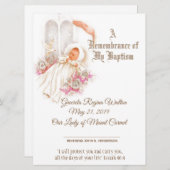 女子伝統的洗礼《キリスト教》洗礼式や命名式証書 シーズンカード (正面/裏面)