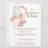 女子伝統的洗礼《キリスト教》洗礼式や命名式証書 シーズンカード (正面)