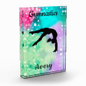 女子体操ウォーターカラー浮動ハート フォトブロック (左)