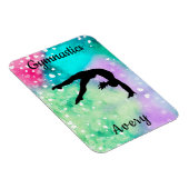 女子体操ウォーターカラー浮動ハート マグネット (右側)