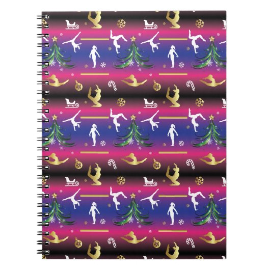 女子体操クリスマスツリー ノートブック (正面)