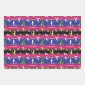 女子体操クリスマスツリー ラッピングペーパーシート (正面3)