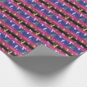 女子体操クリスマスツリー ラッピングペーパー (角)