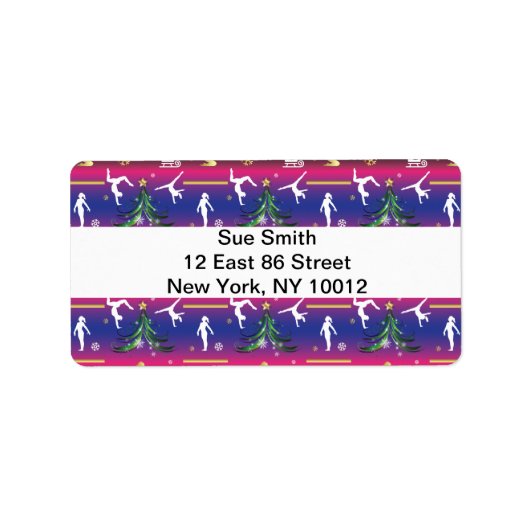 女子体操クリスマスツリー ラベル (正面)