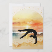 女子体操サンセットビーチバースデー 招待状 (裏面)