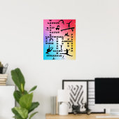 女子体操スキルクロスワードポスター ポスター (ホームオフィス)