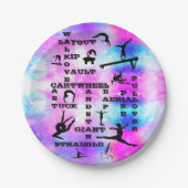 女子体操スキルクロスワード(8)紙プレート ペーパープレート (正面)