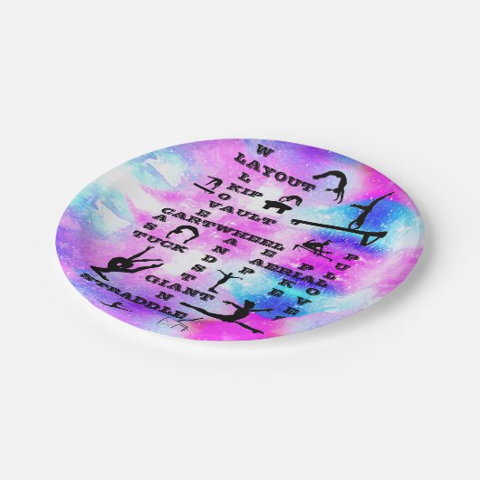 女子体操スキルクロスワード(8)紙プレート ペーパープレート (アングル)