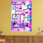 女子体操スキルラージキャンバスアート40" x 60" キャンバスプリント (インサイチュ (リビング))