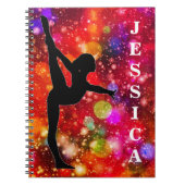 女子体操スパイラルフォトノートブック ノートブック (正面)