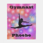 女子体操バブル フリースブランケット (正面)