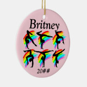 女子体操パーソナライズされたオーナメント セラミックオーナメント (右)