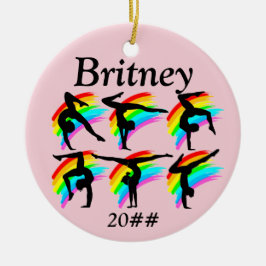 女子体操パーソナライズされたオーナメント セラミックオーナメント