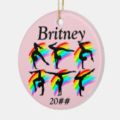 女子体操パーソナライズされたオーナメント セラミックオーナメント (左)