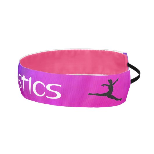 女子体操ピンク/パープル非ヘッドバスリップまたは滑ることンド アスレチックヘッドバンド (右)