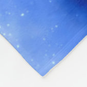 女子体操ブラック、ブルー、ホワイト、チーム名付き フリースブランケット (角)