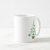 女子体操競技クリスマスツリー コーヒーマグカップ (正面右)