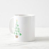 女子体操競技クリスマスツリー コーヒーマグカップ (正面左)