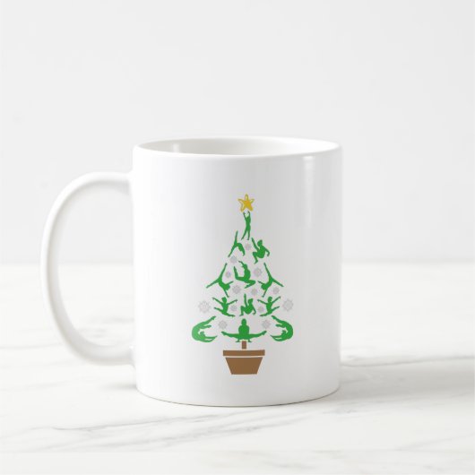 女子体操競技クリスマスツリー コーヒーマグカップ (左)
