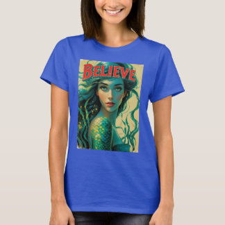 女子信じ人魚Teeドリー感動的ミー Tシャツ