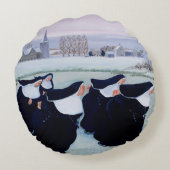 女子修道院の冬 ラウンドクッション (裏面)