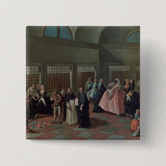 女子修道院の訪問パーラー 缶バッジ (正面)