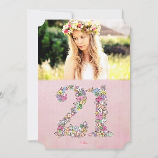 女子写真第21回ピンクフローラ誕生パーティー 招待状 (裏面)