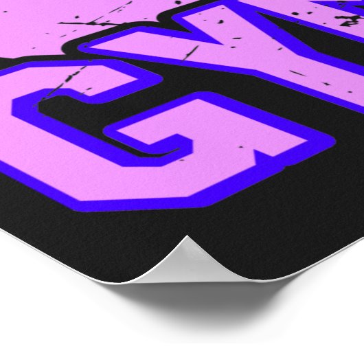 女子動揺して新体操 ポスター (角)