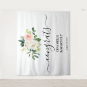 女子卒業おめでとうズバックドロップフォトブース タペストリー (正面)