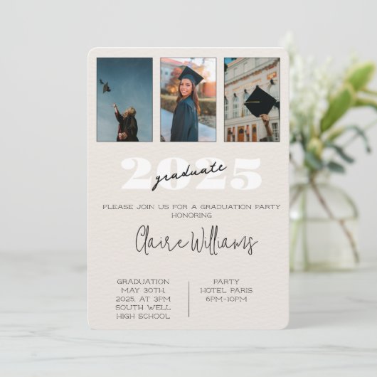 女子卒業パーティー招待状 招待状 (スタンド正面)