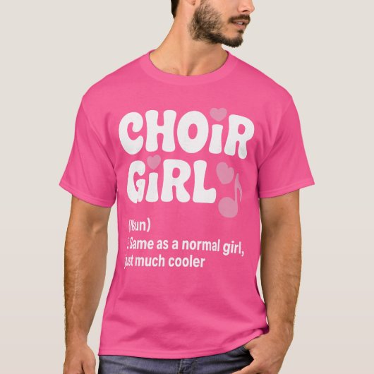 女子合唱団 アート 少女 女性 クワイア 歌唱 コーラス ショー Tシャツ (正面)