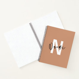 女子向けスパイラルノート - ライトピーチベージュ "Naomi" ノートブック