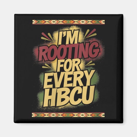女子向け HBCUを応援しています - 応援サポーター マグネット (正面)
