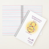 女子国際的の日3月8日インスパイア含容 ノートブック (内側)