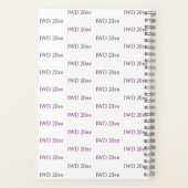 女子国際的の日3月8日インスパイア含容 ノートブック (裏面)