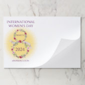 女子国際的の日3月8日インスパイア含容 ペーパーパッド (折り畳み)