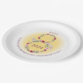 女子国際的の日3月8日インスパイア含容 ペーパープレート (アングル)