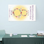 女子国際的の日3月8日インスパイア含容 横断幕 (トレードショー)