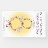 女子国際的の日3月8日インスパイア含容 横断幕 (横)