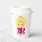 女子国際的の日3月8日インスパイア含容 紙コップ (裏面)