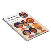 女子国際的の日3月8日スパイラルバウンド ノートブック (右側)