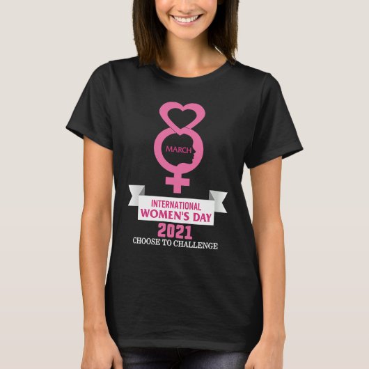 女子国際的の日8 2021年3月Cに選択 Tシャツ (正面)