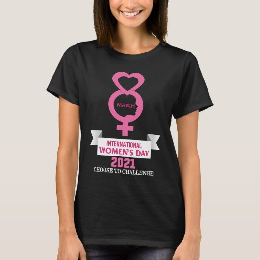 女子国際的の日8 2021年3月Cに選択 Tシャツ (正面)