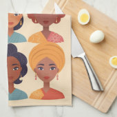 女子国際的デイお祝い3月8日 キッチンタオル (四つ折り)