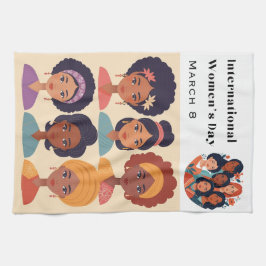 女子国際的デイお祝い3月8日 キッチンタオル